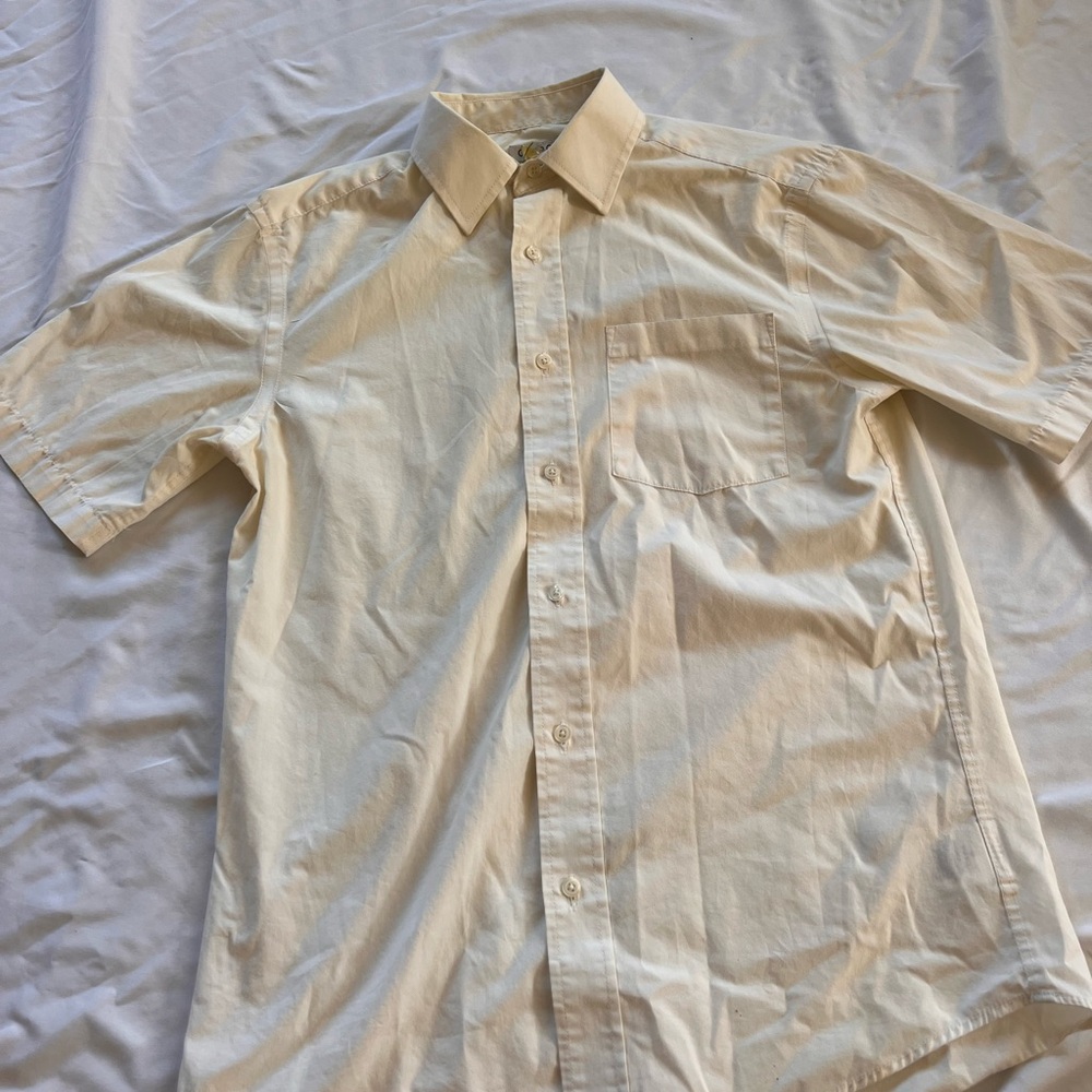 George Men's Off White Casual Button Down Shirt